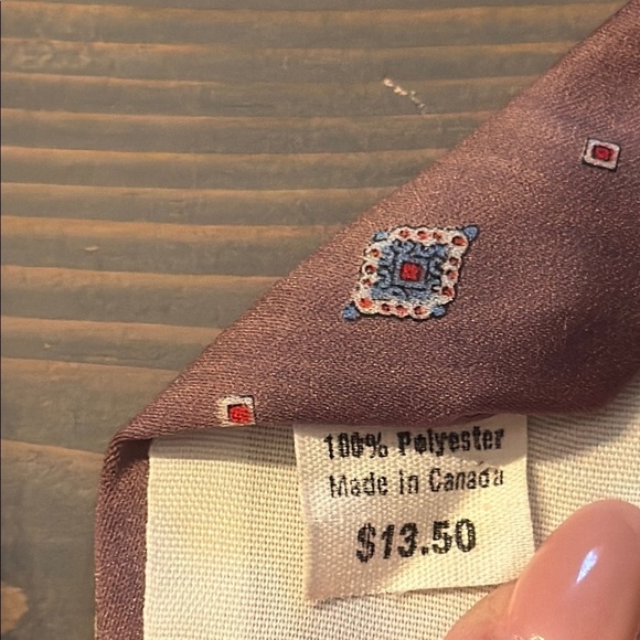 Vintage Oscar de la Renta Elegant Brown Patterned Men's Tie - Picture 4 of 5